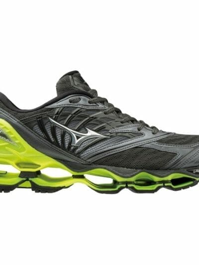 Fitness Mania - Mizuno Wave Prophecy 8 - Mens Running Shoes - Dark Shadow/Safety Yellow
