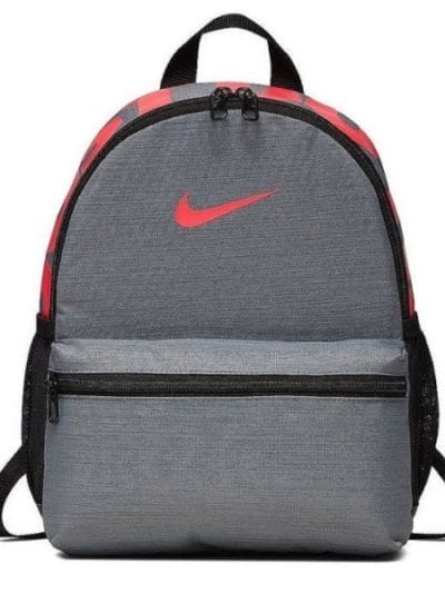 Fitness Mania - Nike Brasilia Just Do It Mini Kids Backpack Bag - Cool Grey/Black/Racer Pink