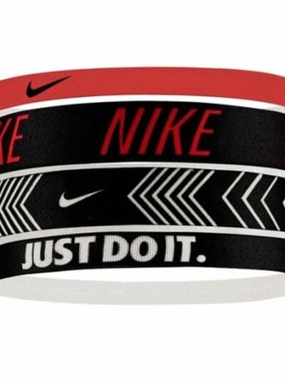 Fitness Mania - Nike Printed Unisex Sports Headband - Assorted 4 Pack - Black/White/University Red
