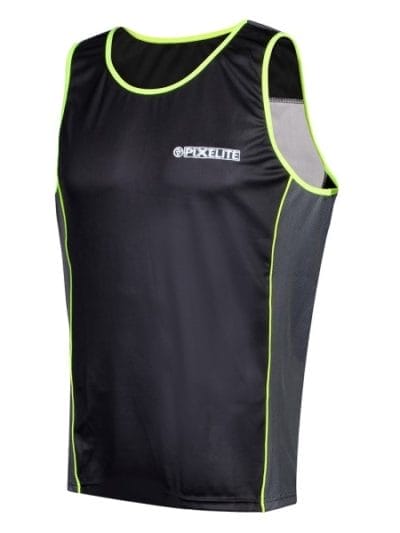 Fitness Mania - Proviz PixElite Mens Running Tank Top - Black/Green