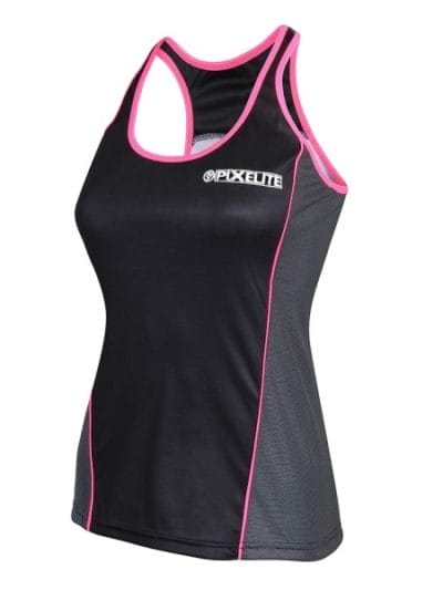 Fitness Mania - Proviz PixElite Womens Running Tank Top - Black/Pink