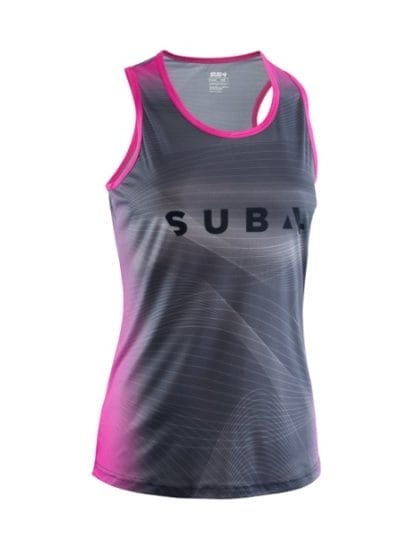 Fitness Mania - SUB4 A18 Pro Drylyte Racerback - Womens Training Tank - Grey/Pink