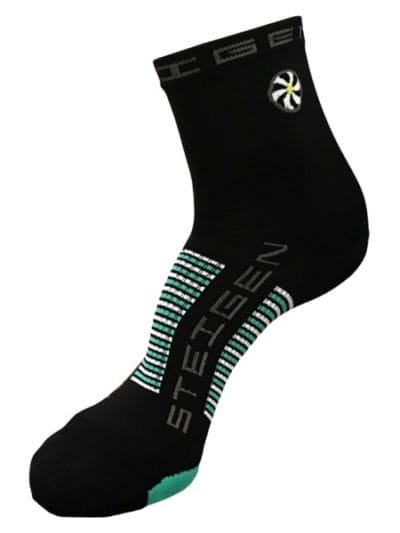 Fitness Mania - Steigen Half Length Running Socks - Black/Teal