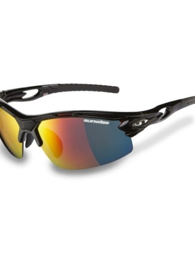 Fitness Mania - Sunwise Vertex Optics Sports Sunglasses - Black (Supplied with 4 sets of lenses)