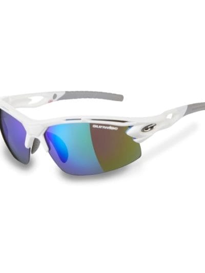 Fitness Mania - Sunwise Vertex Optics Sports Sunglasses - White (Supplied with 4 sets of lenses)