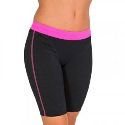 Fitness Mania - Aquabottom aquafitness long swim shorts - black pink