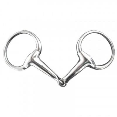 Fitness Mania - Horse Riding Hollow Stainless Steel Eggbutt Snaffle Bit For Horse And Pony
