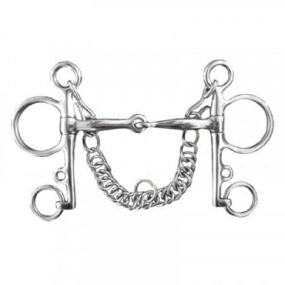 Fitness Mania - Horse Riding Jointed Pelham Bit For Horse And Pony - Stainless Steel