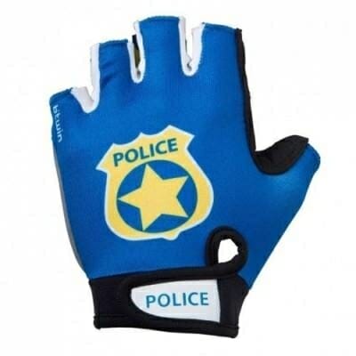 Fitness Mania - Kids Bike Gloves - Police - Blue