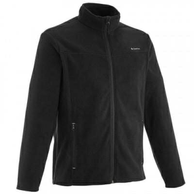 Fitness Mania - Men's Hiking Fleece Half Zip Forclaz 200 - Black