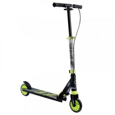 Fitness Mania - Mid 5 Kids' Scooter with Handlebar Brake and Suspension - Black/Green