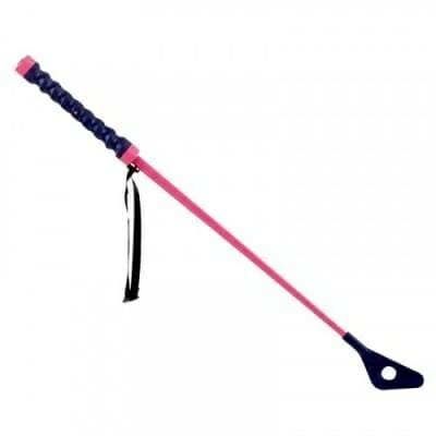 Fitness Mania - Schooling Children's Horse Riding Crop 56 cm - Purple/Pink