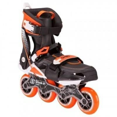 Fitness Mania - Sneak-In Adult Urban Mobility Inline Skates - Orange_PIPE_Black