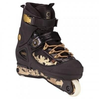Fitness Mania - Street 5 Aggressive Inline Skates - Black _PIPE_ Gold