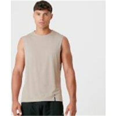 Fitness Mania - Luxe Classic Drop Armhole Tank Top - Taupe - XXL - Taupe