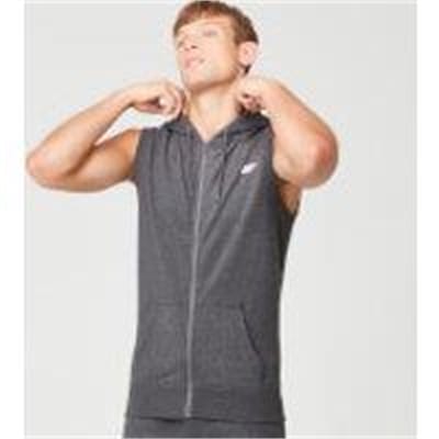 Fitness Mania - Tru-Fit Sleeveless Hoodie - Charcoal Marl - L - Charcoal Marl