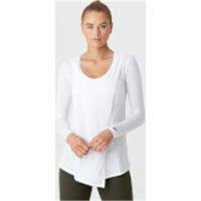 Fitness Mania - Twist Long Sleeve T-Shirt - White - S - White