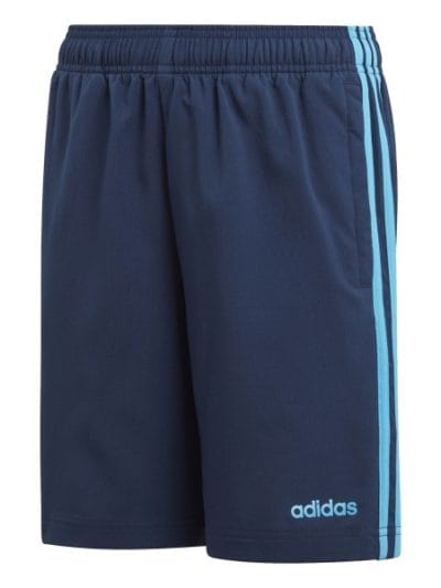 Fitness Mania - Adidas Essentials 3-Stripe Woven Kids Boys Training Shorts - Collegiate Navy