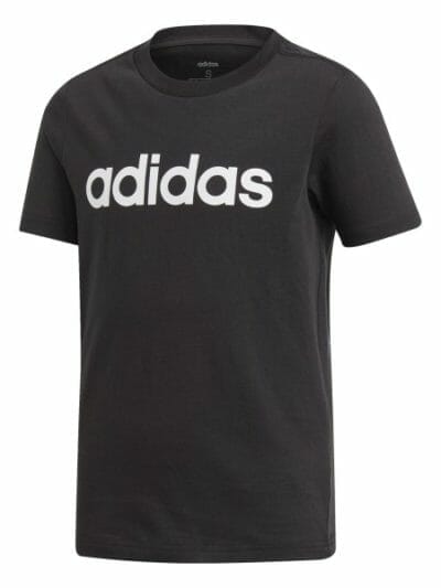 Fitness Mania - Adidas Essentials Linear Kids Boys Casual T-Shirt - Black/White