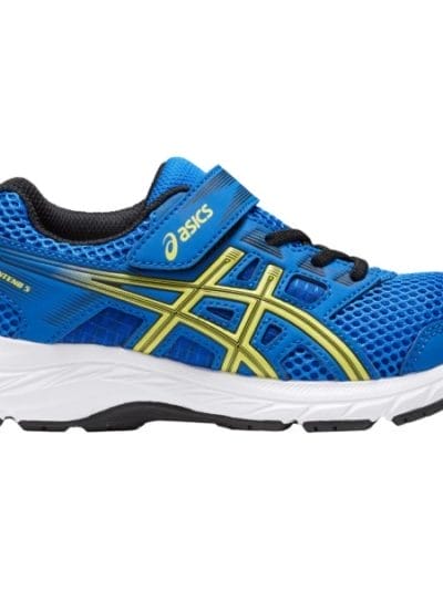 Fitness Mania - Asics Contend 5 PS - Kids Boys Running Shoes - Illusion Blue/Lemon Spark