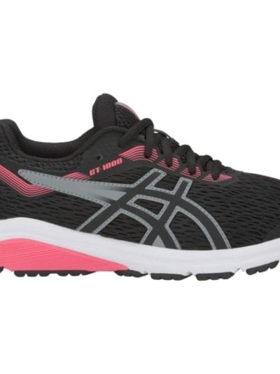 Fitness Mania - Asics GT-1000 7 GS - Kids Girls Running Shoes - Double Black/Pink