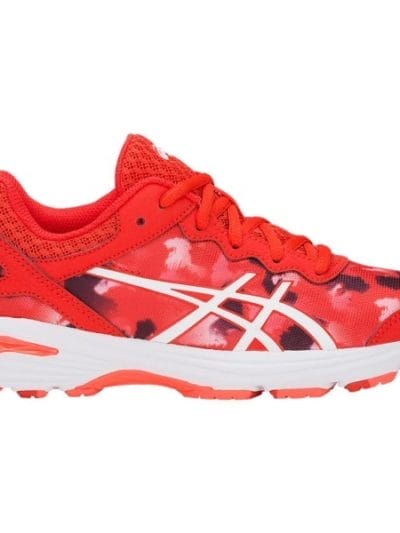 Fitness Mania - Asics Gel Netburner Professional GS - Kids Girls Netball Shoes - Fiery Red/White