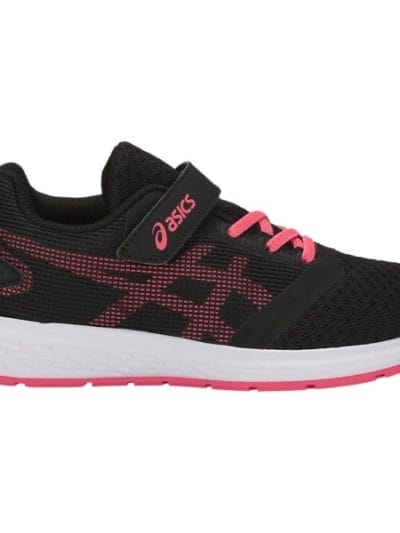 Fitness Mania - Asics Patriot 10 PS - Kids Girls Running Shoes - Black/Pink Cameo