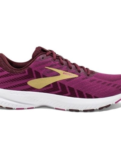 Fitness Mania - Brooks Launch 6 - Womens Running Shoes - Aster/Fig/Gold
