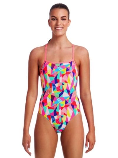 Fitness Mania - Funkita Strapped In Womens One Piece Swimsuit - Pastel Patch