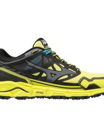 Fitness Mania - Mizuno Wave Daichi 4 - Mens Trail Running Shoes - Bolt Yellow/Dark Shadow
