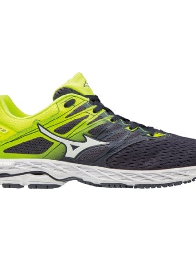 Fitness Mania - Mizuno Wave Shadow 2 - Mens Running Shoes - Graphite/Safety Yellow
