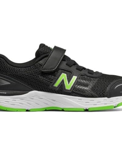 Fitness Mania - New Balance 680v5 Velcro - Kids Boys Running Shoes - Black/Green