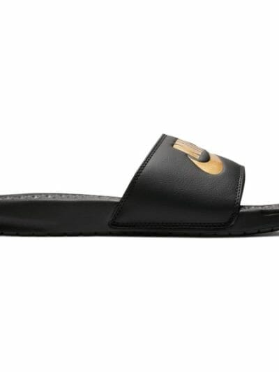 Fitness Mania - Nike Benassi Just Do It - Mens Casual Slides - Black/Metallic Gold