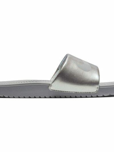 Fitness Mania - Nike Kawa Slide GS/PS - Kids Casual Slide - Wolf Grey/Metallic Platinum