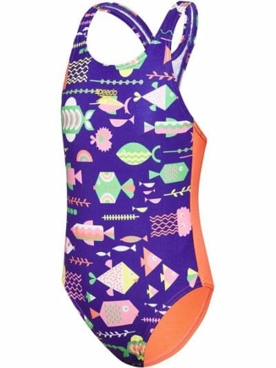 Fitness Mania - Speedo Fun Fish Medalist Toddler Girls One Piece Swimsuit - Multi