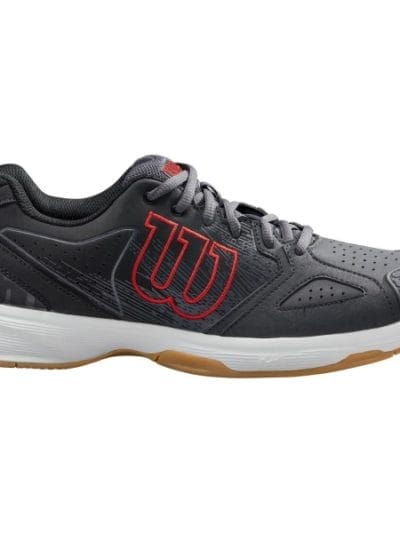 Fitness Mania - Wilson Kaos Devo - Mens Indoor Court Shoes - Ebony/Black/Wilson Red