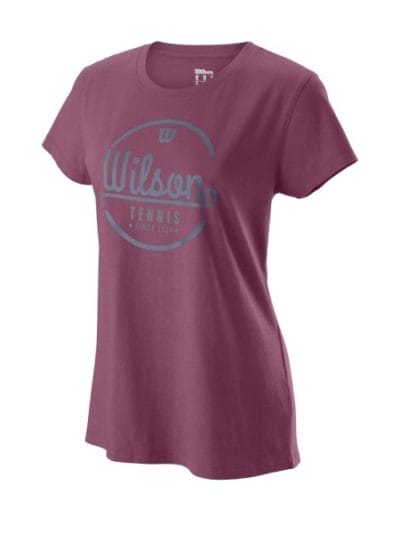 Fitness Mania - Wilson Lineage Tech Womens Tennis T-Shirt - Plum/Flint