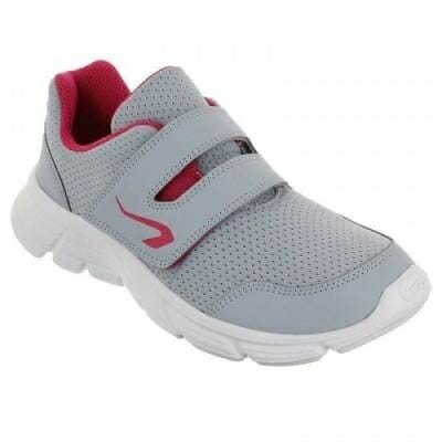 Fitness Mania - Ekiden One Children's Running Trainers - Light Grey/Pink