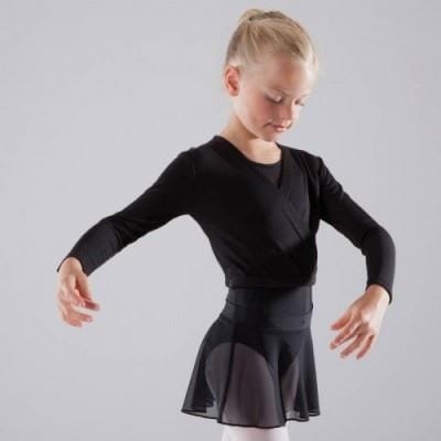 Fitness Mania - Girls' Ballet Wrap Top - Black