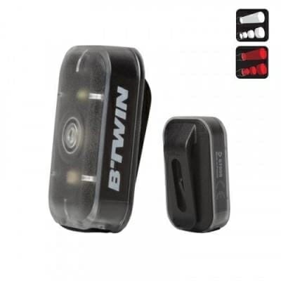 Fitness Mania - Rear USB Rechargeable Wearable Bike Light - Clip 300 - Black