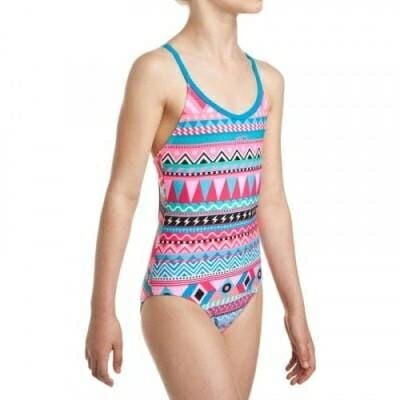 Fitness Mania - Riana girls' one-piece swimsuit - All Nava Pink