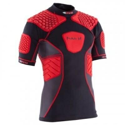 Fitness Mania - Rugby Shoulder Pads Full H 700 Adult - Black Red