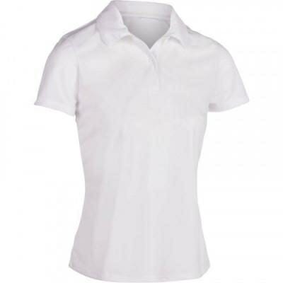 Fitness Mania - Women's Tennis Badminton Squash Polo Shirt Essential 100 - White