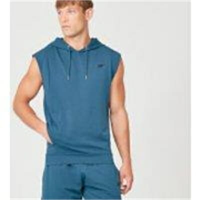 Fitness Mania - Form Sleeveless Hoodie - Petrol Blue - L - Petrol Blue