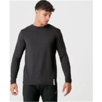 Fitness Mania - Luxe Classic Long Sleeve Crew - Black - L - Black