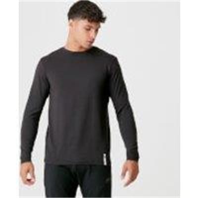 Fitness Mania - Luxe Classic Long Sleeve Crew - Black - S - Black