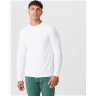 Fitness Mania - Luxe Classic Long Sleeve Crew - White - L - White