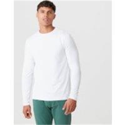 Fitness Mania - Luxe Classic Long Sleeve Crew - White - XXL - White