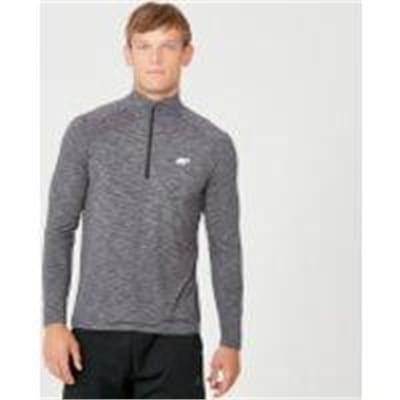 Fitness Mania - Performance 1/4 Zip Top - Black Marl - M - Black Marl