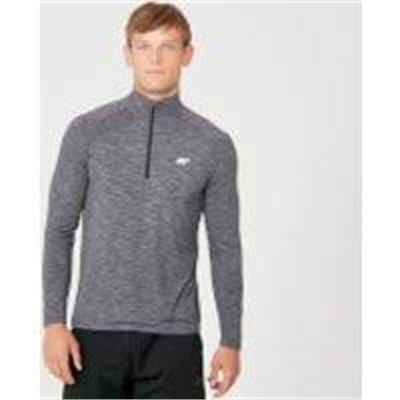 Fitness Mania - Performance 1/4 Zip Top - Black Marl